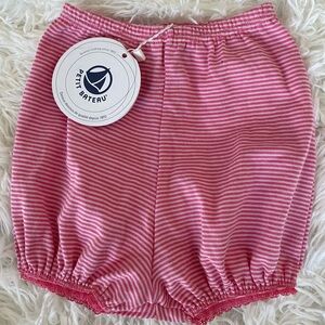 Petit Bateau Baby Girl Pink Shorts NWT